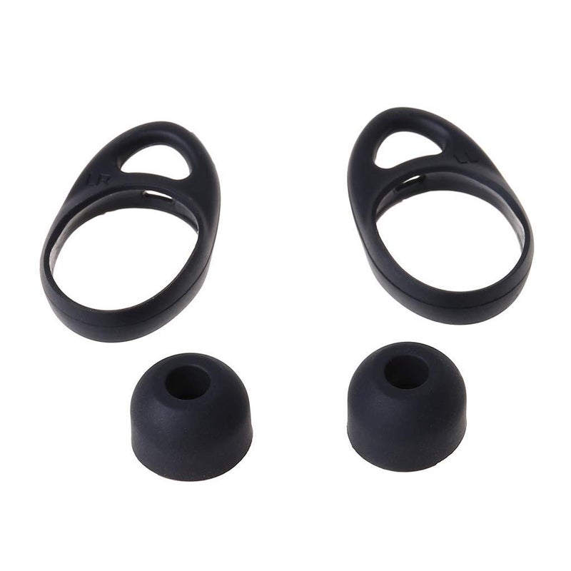 BLLQ Replacement for Samsung Gear IconX (2018 Edition) Ear Tips Wingtips 12 PCS Accessories, Silicone Earhooks Earbuds Cover Eargels Eartips Compatible with Gear IcoonX, Black 12pcs - Image 2